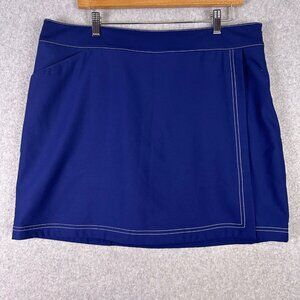 Vineyard Vines Skort Women’s 14 Blue Pocket Logo Stretch Performance Golf Casual